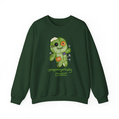 Fun Voodoo Doll Sweatshirt, Unapologetically Myself Crewneck, Cozy Gift for Halloween, Casual Wear, Self-Love Apparel