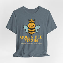 Queen Bee Fizzin' Unisex T-Shirt - Cute Bee Graphic Tee for Bee Lovers