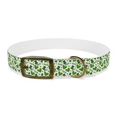 Dog Collar - Green Leprechaun Hats and Green Hearts Design