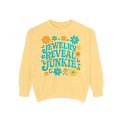 Jewelry Reveal Junkie Sweatshirt - by Comfort Colors- Retro, 70s