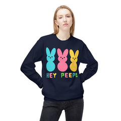 Hey Peeps Midweight Softstyle Fleece Crewneck Easter Sweatshirt
