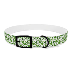 Dog Collar - Green Leprechaun Hats and Green Hearts Design