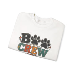 Dog Crew Sweatshirt – "B Crew" Paw Print Graphic Crewneck