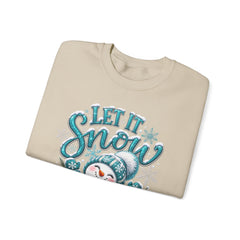 Let It Snow Snowman Crewneck Sweatshirt — Cozy Holiday Winter Pullover