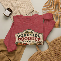 Roadside Produce Co. Crewneck Sweatshirt — Vintage Farmstand Graphic- Southern Heritage