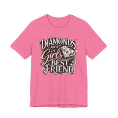 Diamonds Are a Girl's Best Friend T-Shirt – Retro Script Diamond Graphic Tee