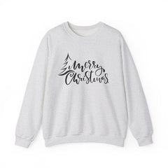 "Merry Christmas" Crewneck, Unisex Sweater, Winter Fashion, Festive Apparel, Holiday Gift, Christmas tree