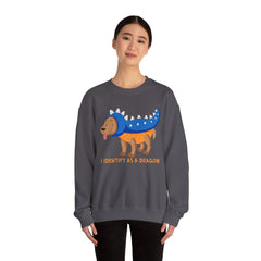 Sarcastic Crewneck Sweatshirt - I Identify As A Dragon