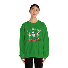 Lit & Frostbit Design | Festive Christmas Martinis, Winter Parties, Snowman Apparel, Christmas Party Sweatshirt