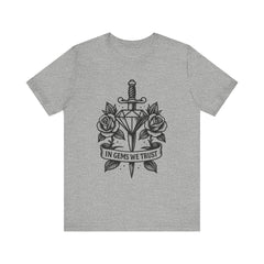 'In Gems We Trust' | Edgy Casual Wear, Gift for Rock Lovers, Men's & Women's Apparel, Perfect for Festivals
