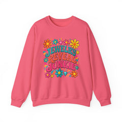 Jewelry Reveal Junkie Sweatshirt by Gildan, Cozy Unisex Crewneck, Gift for Jewelry Lovers