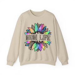 “Mom Life” Vintage Cool Life Flower Crewneck Sweatshirt