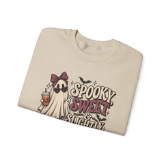 "Spooky Sweet Slightly Unhinged" Halloween Ghost Sweatshirt