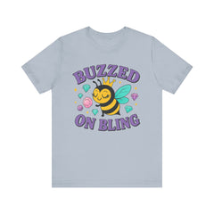 Buzzed on Bling - Bee T-Shirt | Fun Unisex Tee for Bee Lovers and Jewelry Lovers alike