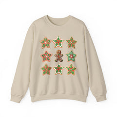 Festive Gingerbread Sweatshirt, Holiday Crewneck, Christmas Gift, Cozy Sweatshirt, Unisex Casual Wear