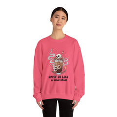 Sassy Coffee Sweatshirt - Cozy Unisex Crewneck, Halloween Fashion, Gift for Coffee Lovers, Fall Apparel, Cute Casual Style