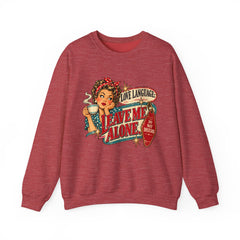 Retro Rosie 'Leave Me Alone' Vintage Pin-Up Graphic Sweatshirt- Valentine
