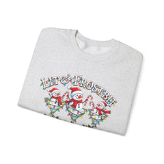 Lit & Frostbit Design | Festive Christmas Martinis, Winter Parties, Snowman Apparel, Christmas Party Sweatshirt