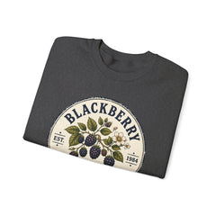 Blackberry Picking Club Crewneck Sweatshirt — Vintage Fruit Patch Design