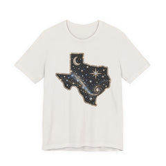 Texas Night Sky Tee — Celestial Moon & Stars State Graphic T-Shirt
