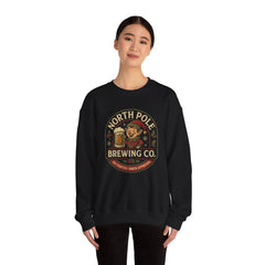 North Pole Brewing Co. Holiday Sweatshirt, Christmas Gift, Unisex Cozy Crewneck, Winter Apparel, Elf Festive Casual Wear