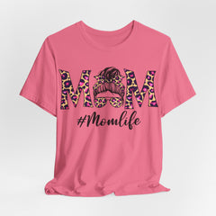 Mom Life Cheeta Print Unisex Jersey Tee - Fun Floral Design for Mothers