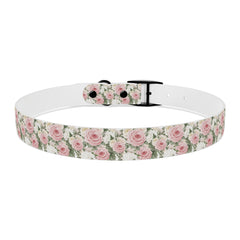 Dog Collar- White and Pink Roses