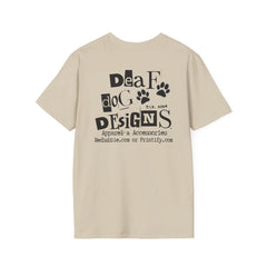 FB Rockstar Dog Unisex T-Shirt - Deaf Dogs Definitely Rock Design