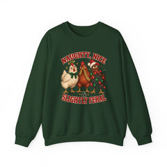 "Naughty, Nice & Slightly Feral" Holiday Christmas Crewneck Sweatshirt