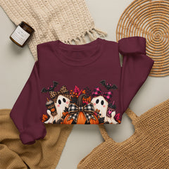 Halloween Ghosts & Pumpkin Crewneck Sweatshirt