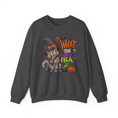 Halloween Cat 'What the Hex?' Crewneck Sweatshirt