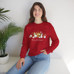 Festive Holiday Sweatshirt, Cozy Winter Apparel, Perfect Gift for Christmas, Tree Ornaments
