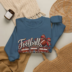 Football Mom Crewneck Sweatshirt — Leopard & Bow Team Spirit