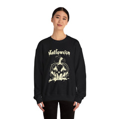 Halloween Pumpkin Sweatshirt, Cozy Fall Apparel, Unisex Crewneck, Perfect for Halloween, Fall Fashion, Pumpkin Spice Lover Gift
