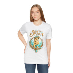Sea the Sparkle Seahorse T-Shirt — Nautical Mermaid Beach Tee