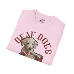 FB Rockstar Dog Unisex T-Shirt - Deaf Dogs Definitely Rock Design