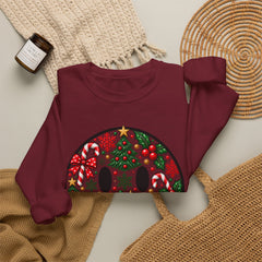 Christmas Smiley Crewneck Sweatshirt — Festive Holiday Smile Graphic