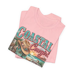 Coastal Cowgirl Tee — "Howdy Shore" Beach Western Graphic T-Shirt