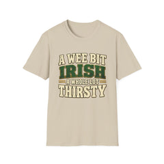 "A Wee Bit Irish, A Whole Lot Thirsty" Vintage Pub Tee St. Patrick’s Day