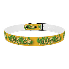 Gold Dog Collar - St Patrick's Day Horseshoe & Coin Design