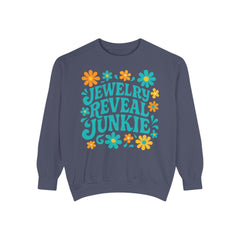 Jewelry Reveal Junkie Sweatshirt - by Comfort Colors- Retro, 70s