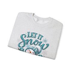 Let It Snow Snowman Crewneck Sweatshirt — Cozy Holiday Winter Pullover