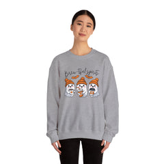 Halloween Ghosts Crewneck Sweatshirt, Spooky Apparel, Fall Fashion, Cozy Sweatshirt, Unisex Halloween Sweater
