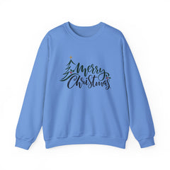 "Merry Christmas" Crewneck, Unisex Sweater, Winter Fashion, Festive Apparel, Holiday Gift, Christmas tree