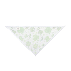 St. Patrick's Day Pet Bandana - Clover Print on White