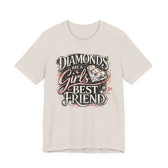 Diamonds Are a Girl's Best Friend T-Shirt – Retro Script Diamond Graphic Tee