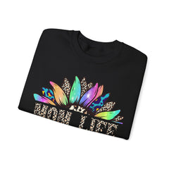 “Mom Life” Vintage Cool Life Flower Crewneck Sweatshirt