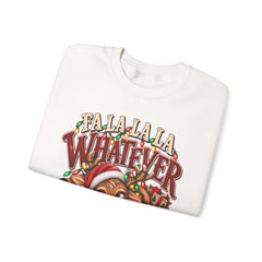 'Fa La La La Whatever' Cute Sleepy Reindeer Christmas Sweatshirt