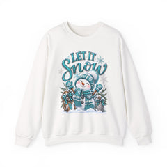Let It Snow Snowman Crewneck Sweatshirt — Cozy Holiday Winter Pullover