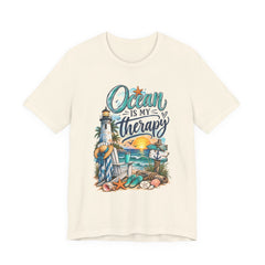 Ocean Is My Therapy T-Shirt — Beach Lighthouse Sunset Tee